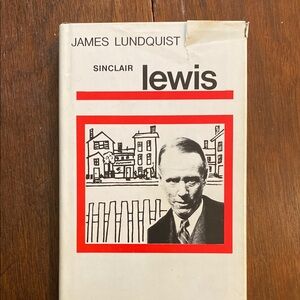 James Lundquist Sinclair Lewis Book - Red and White Cover